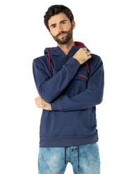 dunkelblauer Pullover mit einem Kapuze von Eight2Nine