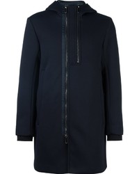 dunkelblauer Pullover mit einem Kapuze von Emporio Armani