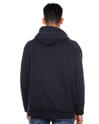 dunkelblauer Pullover mit einem Kapuze von EX-PENT