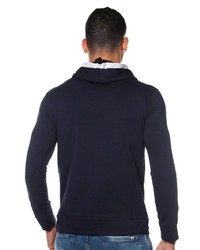 dunkelblauer Pullover mit einem Kapuze von Fiyasko Fashion