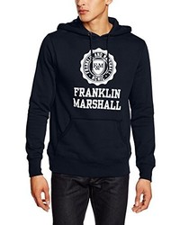 dunkelblauer Pullover mit einem Kapuze von Franklin & Marshall