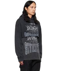 dunkelblauer Pullover mit einem Kapuze von Givenchy