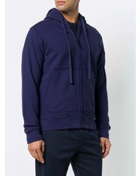 dunkelblauer Pullover mit einem Kapuze von Stone Island