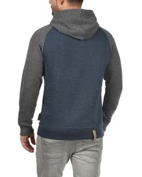 dunkelblauer Pullover mit einem Kapuze von INDICODE