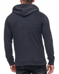 dunkelblauer Pullover mit einem Kapuze von INDICODE