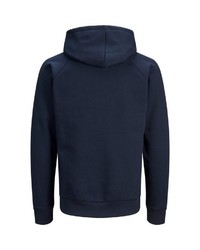 dunkelblauer Pullover mit einem Kapuze von Jack & Jones