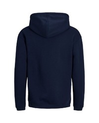 dunkelblauer Pullover mit einem Kapuze von Jack & Jones