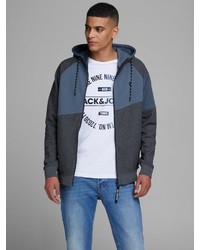 dunkelblauer Pullover mit einem Kapuze von Jack & Jones