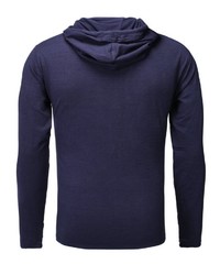 dunkelblauer Pullover mit einem Kapuze von Key Largo