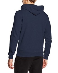 dunkelblauer Pullover mit einem Kapuze von Le Coq Sportif