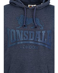 dunkelblauer Pullover mit einem Kapuze von Lonsdale