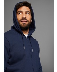 dunkelblauer Pullover mit einem Kapuze von mans world