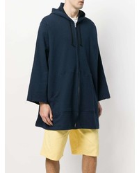 dunkelblauer Pullover mit einem Kapuze von Comme Des Garçons Shirt Boys