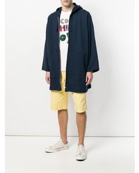 dunkelblauer Pullover mit einem Kapuze von Comme Des Garçons Shirt Boys