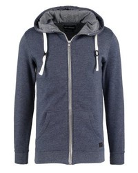 dunkelblauer Pullover mit einem Kapuze von Minimum