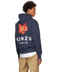 dunkelblauer Pullover mit einem Kapuze von Kenzo