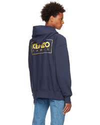 dunkelblauer Pullover mit einem Kapuze von Kenzo