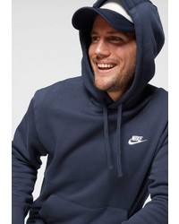 dunkelblauer Pullover mit einem Kapuze von Nike Sportswear