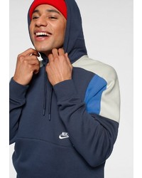 dunkelblauer Pullover mit einem Kapuze von Nike Sportswear