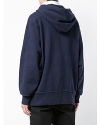 dunkelblauer Pullover mit einem Kapuze von Calvin Klein 205W39nyc