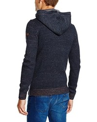 dunkelblauer Pullover mit einem Kapuze von Petrol Industries