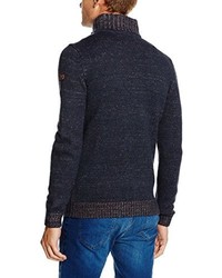 dunkelblauer Pullover mit einem Kapuze von Petrol Industries