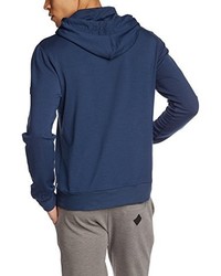 dunkelblauer Pullover mit einem Kapuze