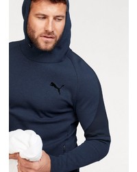 dunkelblauer Pullover mit einem Kapuze von Puma