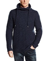dunkelblauer Pullover mit einem Kapuze von Q/S designed by