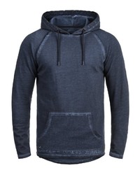 dunkelblauer Pullover mit einem Kapuze von Redefined Rebel