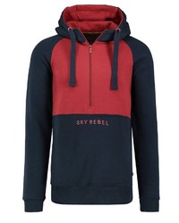 dunkelblauer Pullover mit einem Kapuze von Sky Rebel