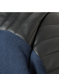 dunkelblauer Pullover mit einem Kapuze von Balmain