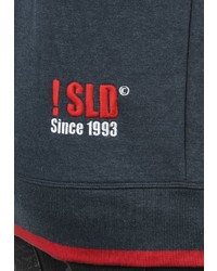 dunkelblauer Pullover mit einem Kapuze von Solid