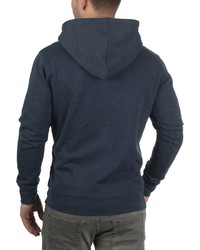 dunkelblauer Pullover mit einem Kapuze von Solid