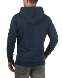 dunkelblauer Pullover mit einem Kapuze von Solid