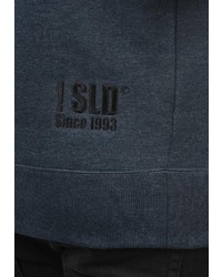 dunkelblauer Pullover mit einem Kapuze von Solid