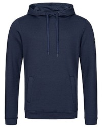 dunkelblauer Pullover mit einem Kapuze von super natural