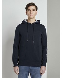 dunkelblauer Pullover mit einem Kapuze von Tom Tailor Denim