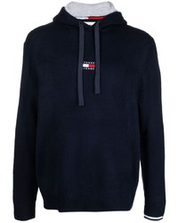 dunkelblauer Pullover mit einem Kapuze von Tommy Jeans