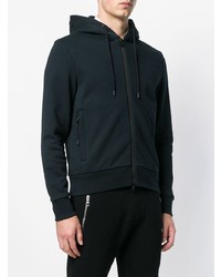 dunkelblauer Pullover mit einem Kapuze von Moncler