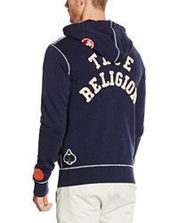 dunkelblauer Pullover mit einem Kapuze von True Religion