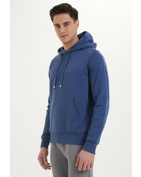 dunkelblauer Pullover mit einem Kapuze von WESTMARK LONDON