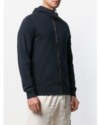 dunkelblauer Pullover mit einem Kapuze von Stone Island