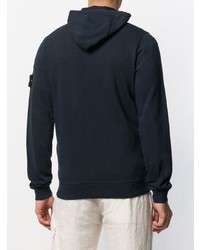 dunkelblauer Pullover mit einem Kapuze von Stone Island