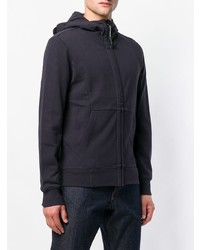 dunkelblauer Pullover mit einem Kapuze von CP Company