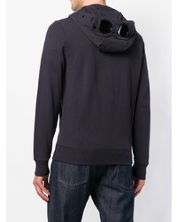 dunkelblauer Pullover mit einem Kapuze von CP Company