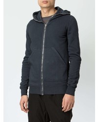 dunkelblauer Pullover mit einem Kapuze von Rick Owens DRKSHDW