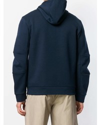 dunkelblauer Pullover mit einem Kapuze von Fendi