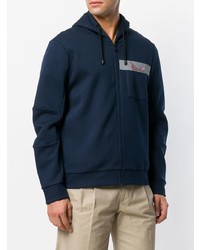 dunkelblauer Pullover mit einem Kapuze von Fendi