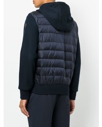 dunkelblauer Pullover mit einem Kapuze von Moncler